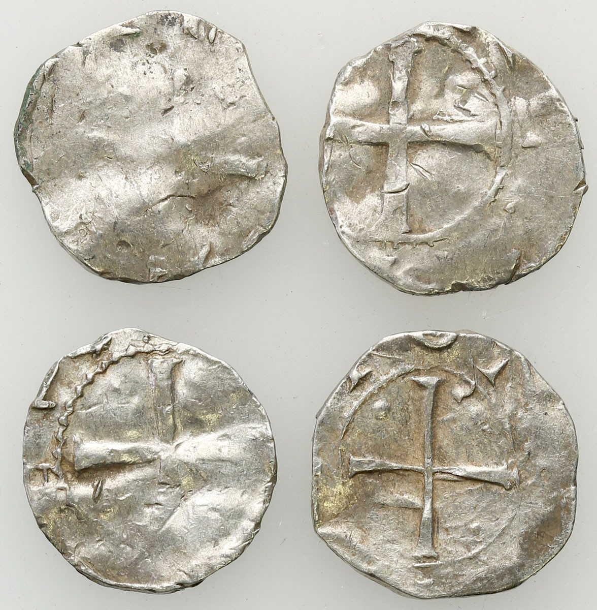 Niemcy, Kolonia. Otto III (983–1002). Denar 983-1002, zestaw 4 sztuk